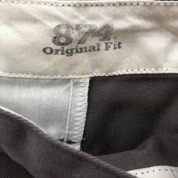 Dickies Mens Work Pants Size 43x25 Measured 874 Original Fit Brown Straight Leg - Picture 3 of 12